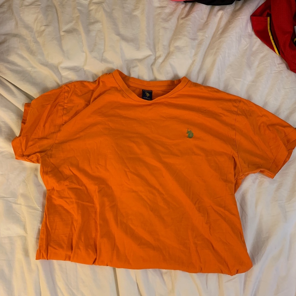 Polo Men’s T-shirt, orange size medium